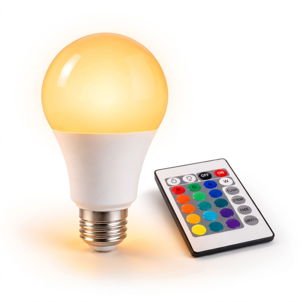 Tint color changing bulb, lit in amber