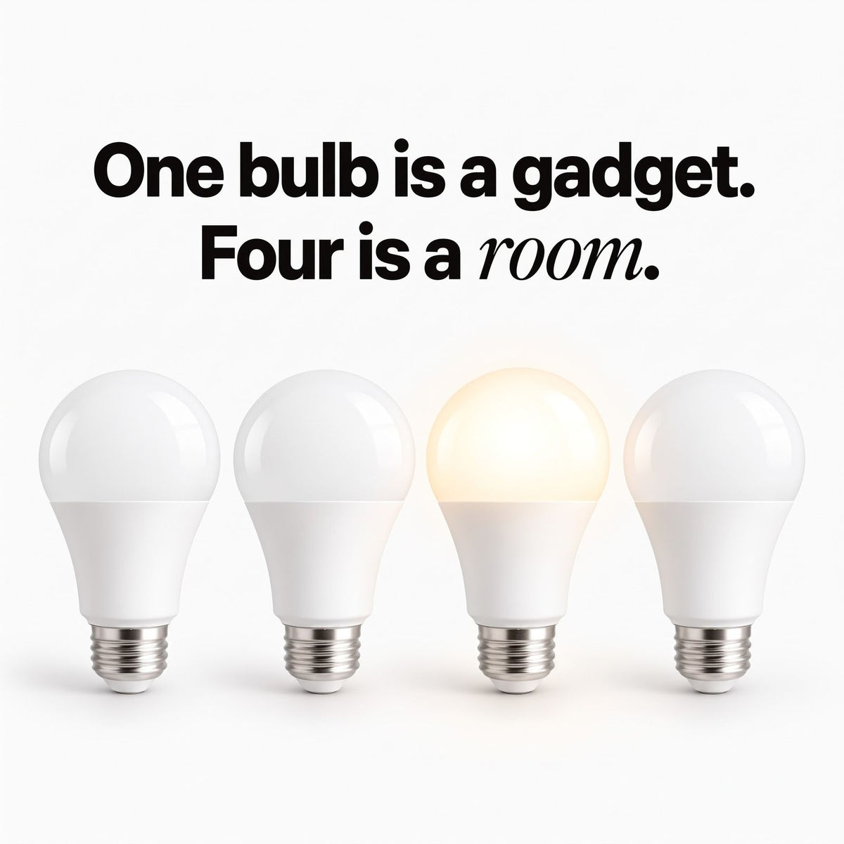 The four Tint bulbs of a pack